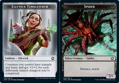 Emblem - Ellywick Tumblestrum // Spider Token - Foil