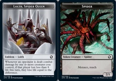 Emblem - Lolth, Spider Queen // Spider Token - Foil