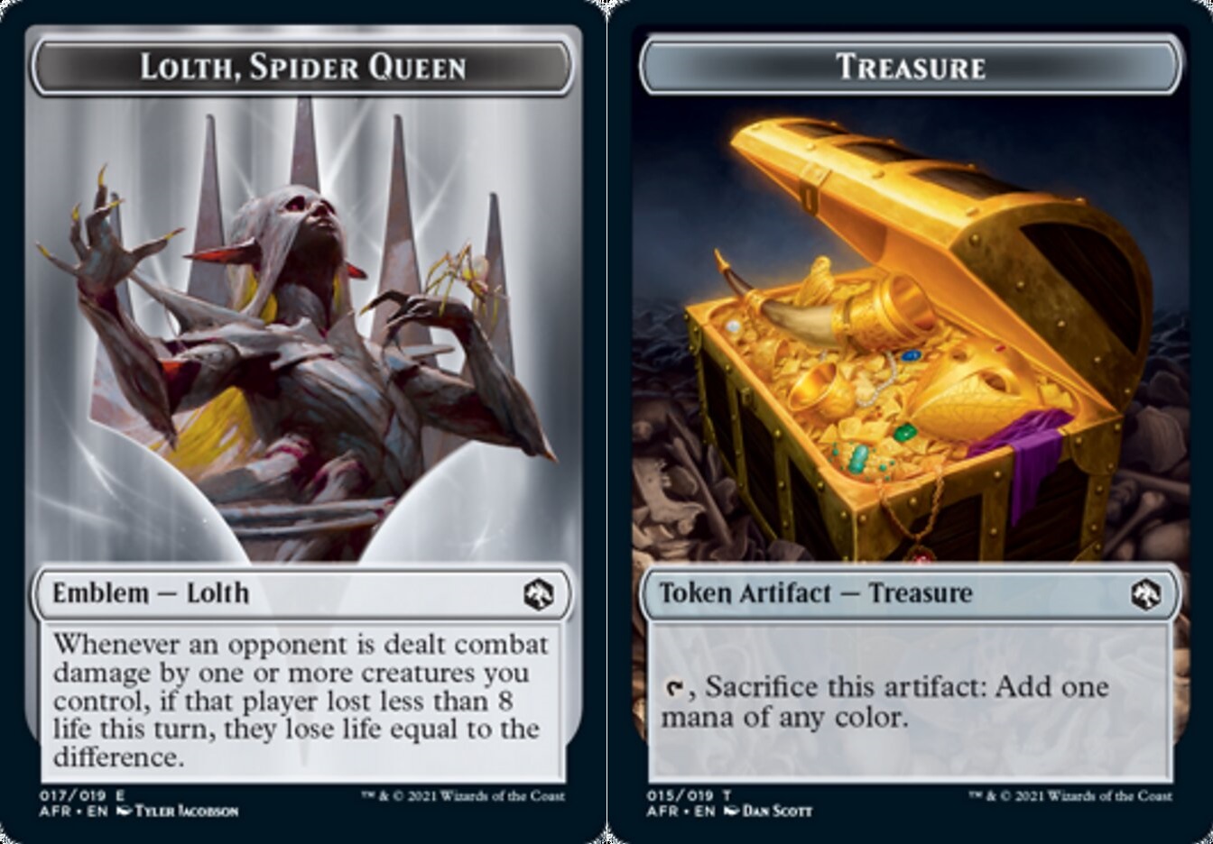 Emblem - Lolth, Spider Queen // Treasure Token - Foil