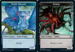 Faerie Dragon (004)  // Spider (007) Double-Sided Token - Foil