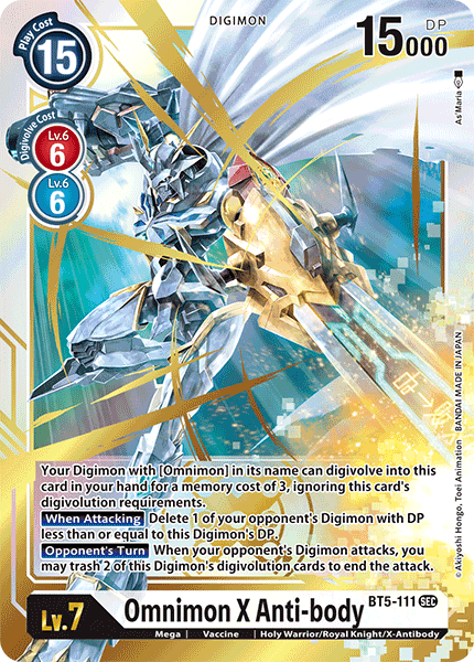 Omnimon X Anti-body - BT5-111 - SEC - Foil