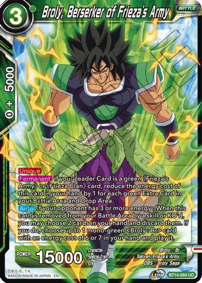 Broly, Berserker of Friezas Army - BT14-084 - UC