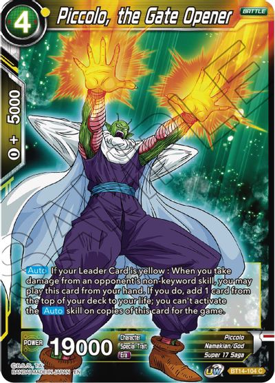 Piccolo, the Gate Opener - BT14-104 - C - Foil