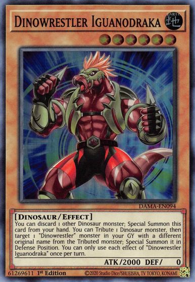 Dinowrestler Iguanodraka - DAMA-EN094 - Super Rare - 1st Edition
