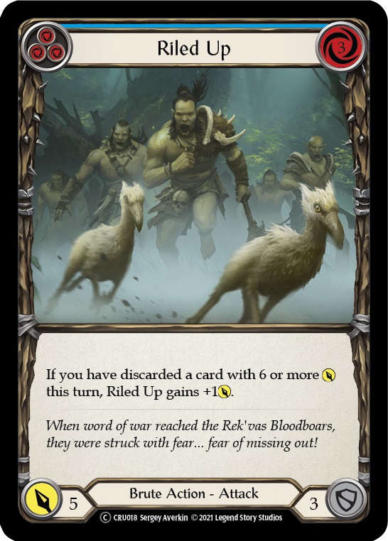 Riled Up (Blue) - Rainbow Foil - Unlimited Edition