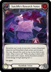 Sutcliffe's Research Notes (Red) - Rainbow Foil - Unlimited Edition