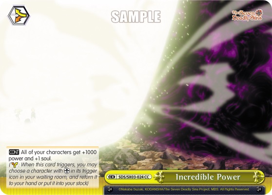 Incredible Power - SDS/SX03-024 - CC