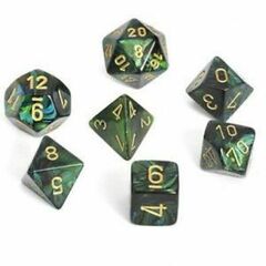 Mini-hedral 7-Dice Set CHX20415 - Scarab Jade/gold