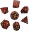 Mini-hedral 7-Dice Set CHX20504 - Glitter Ruby/gold