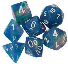 Mini-Polyhedral 10mm 7-Die Set: Festive - Waterlily/white (CHX20546)