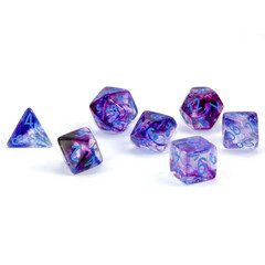 Nebula Mini-Polyhedral Nocturnal/blue Luminary 7-Die Set