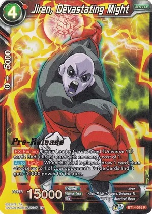 Jiren, Devastating Might - BT14-016 - R - Pre-release (Cross Spirit)