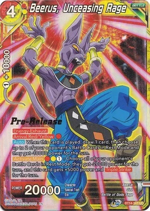 Beerus, Unceasing Rage - BT14-147 - UC - Pre-release (Cross Spirit)