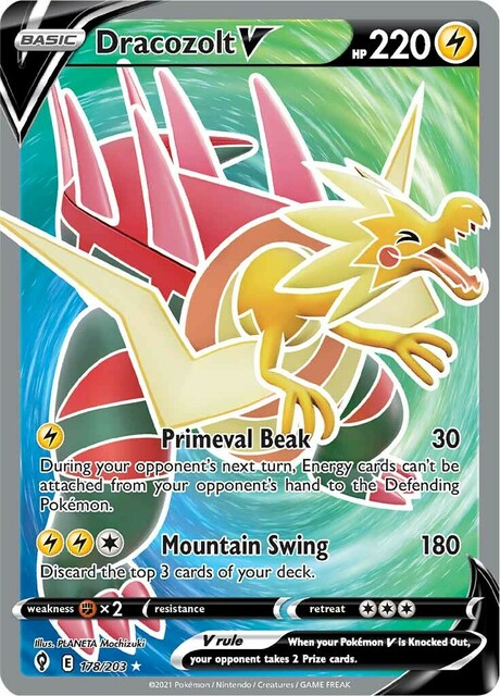 Dracozolt V - 178/203 - Full Art Ultra Rare