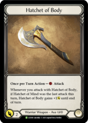 Hatchet of Body - Cold Foil