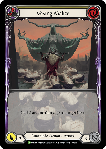 Vexing Malice (Yellow) - Rainbow Foil (Extended Art)