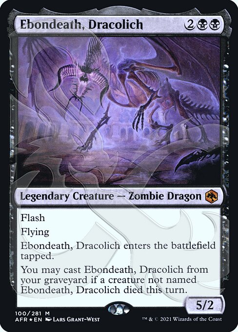 Ebondeath, Dracolich - Foil - Ampersand Promo