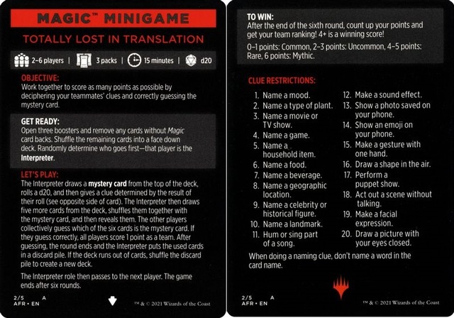 Magic Minigame: Totally Lost in Translation