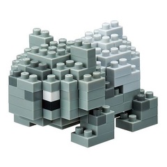 Pokemon Nanoblock - Fushigidane (Monotone)