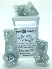 Set of 7 Dice: Ghostly Grudge w/ White Numbers