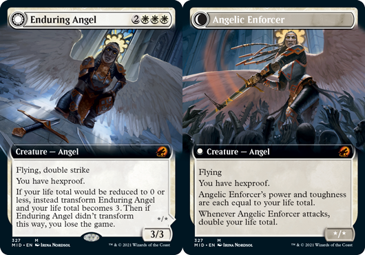 Enduring Angel // Angelic Enforcer - Foil - Extended Art