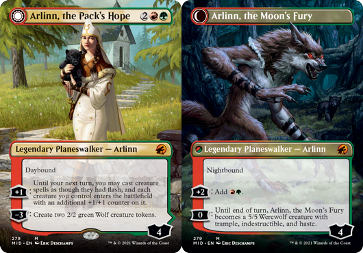 Arlinn, the Packs Hope // Arlinn, the Moons Fury - Borderless Arlinn, the Packs Hope // Arlinn, the Moons Fury - Borderless