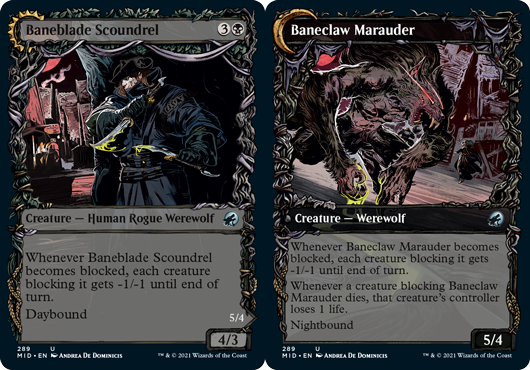 Baneblade Scoundrel // Baneclaw Marauder - Foil - Showcase