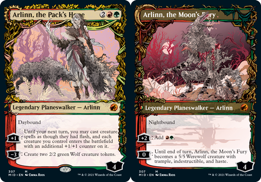 Arlinn, the Packs Hope // Arlinn, the Moons Fury - Foil - Showcase