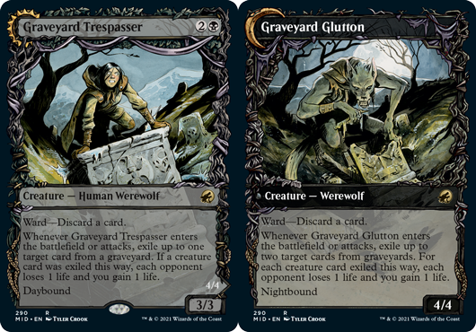 Graveyard Trespasser // Graveyard Glutton - Foil - Showcase