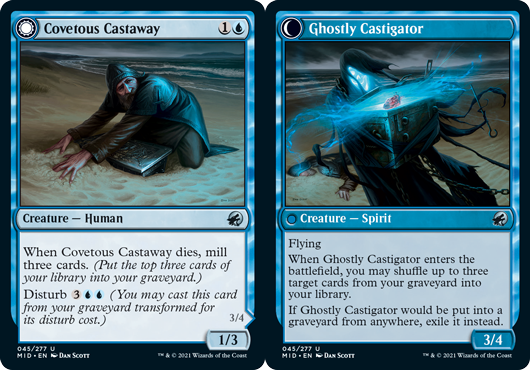 Covetous Castaway // Ghostly Castigator - Foil