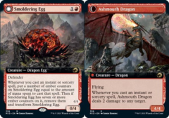 Smoldering Egg // Ashmouth Dragon (358) (Extended Art) - Foil