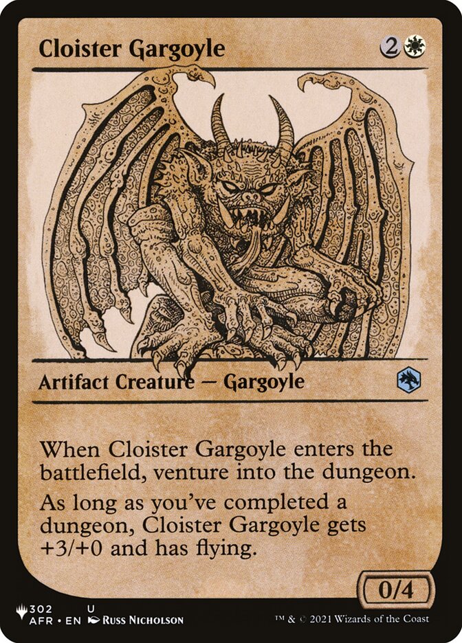 Cloister Gargoyle - The List