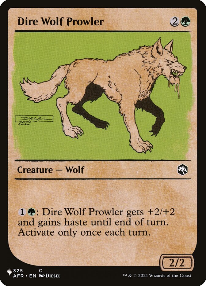 Dire Wolf Prowler - The List