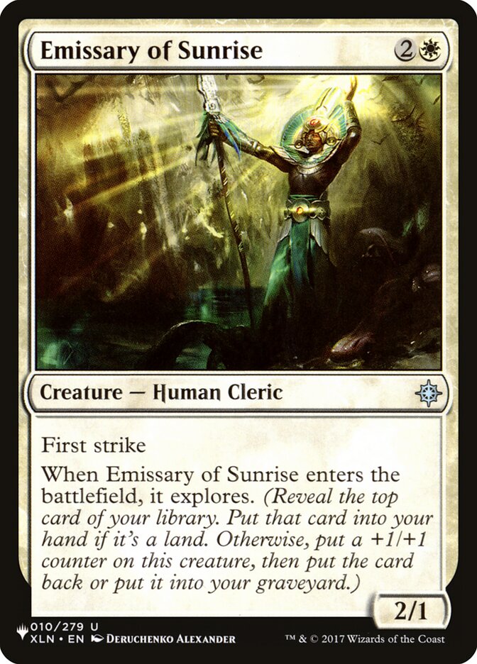 Emissary of Sunrise - The List