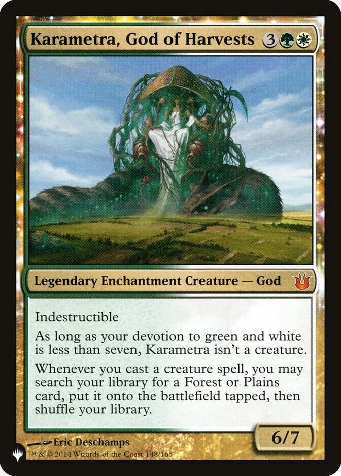 Karametra, God of Harvests - The List