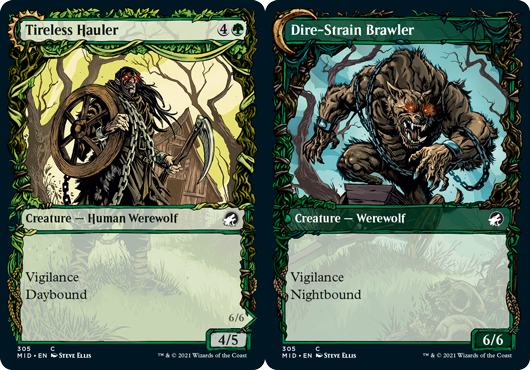 Tireless Hauler // Dire-Strain Brawler - Foil - Showcase