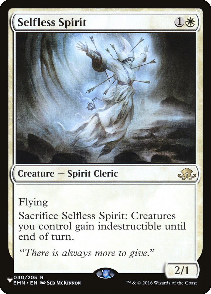 Selfless Spirit - 040/205 - The List