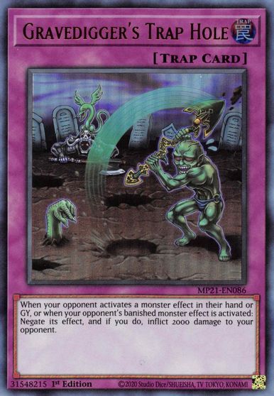 Gravediggers Trap Hole - MP21-EN086 - Ultra Rare - 1st Edition