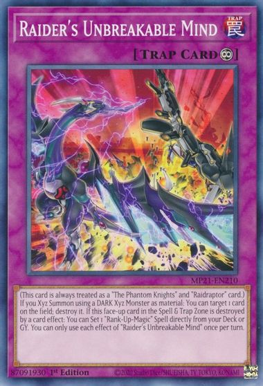 Raiders Unbreakable Mind - MP21-EN210 - Common - 1st Edition