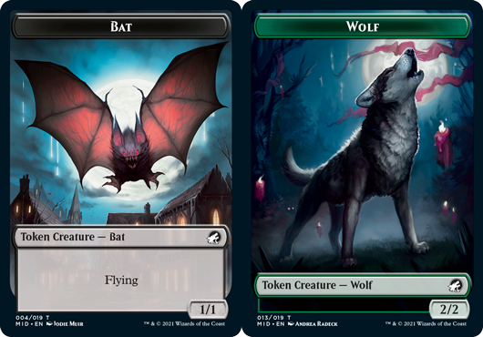 Bat Token // Wolf Token - Foil