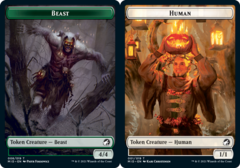 Beast Token // Human Token - Foil