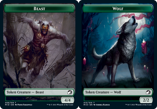 Beast Token // Wolf Token - Foil