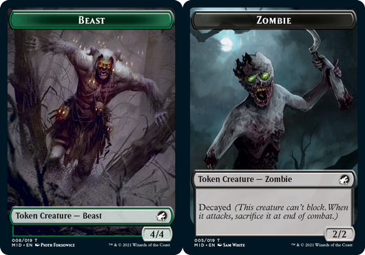 Beast Token // Zombie Token (005) - Foil