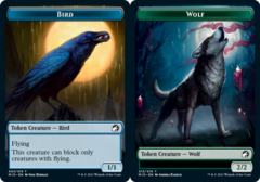 Wolf (013) // Bird (003) Double-sided Token - Foil