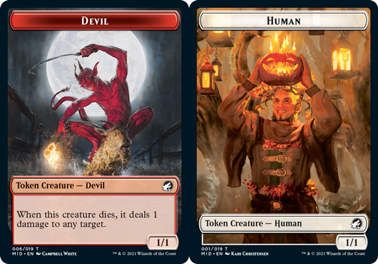 Devil Token // Human Token - Foil