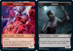 Zombie (005) // Elemental (007) Double-sided Token - Foil