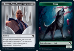 Teferi, Who Slows The Sunset Emblem (017) // Wolf (013) Double-Sided Token - Foil