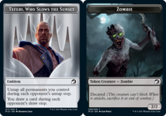 Emblem - Teferi, Who Slows The Sunset // Zombie Token (005) - Foil