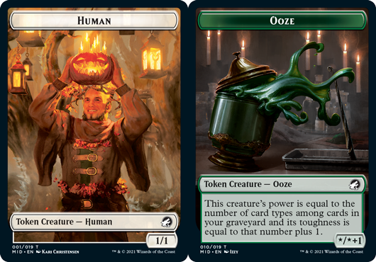 Human Token // Ooze Token - Foil