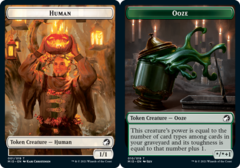 Human (001) // Ooze (010) Double-sided Token - Foil